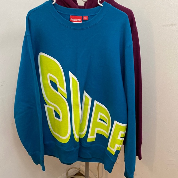 Supreme Other - Supreme Teal Side Arc Crewneck Sweatshirt